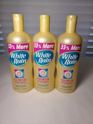 Vintage White Rain Extra Body Shampoo 19 Oz New, Free Shipping Lot of 3 Bottles