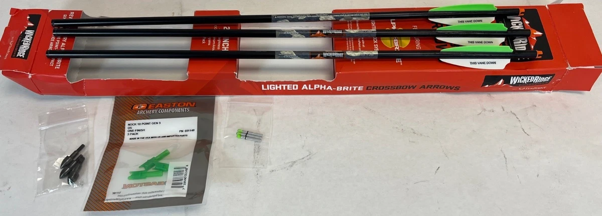 【チョメ】 ARIIX SLENDERIIZ 3本セット Wicked Ridge Match 400 Alpha-Blaze Lighted Carbon Arrows (3-pack