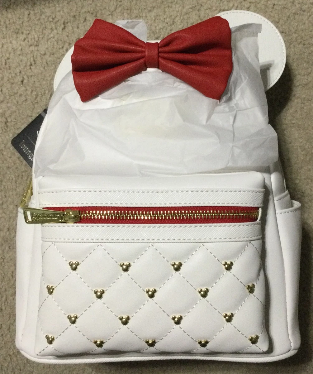 Loungefly Disney Minnie Mouse White & Red Princess Quilted Mini Backpack Loungefly Disney Minnie Mouse White & Red Princess Quilted  main image 2