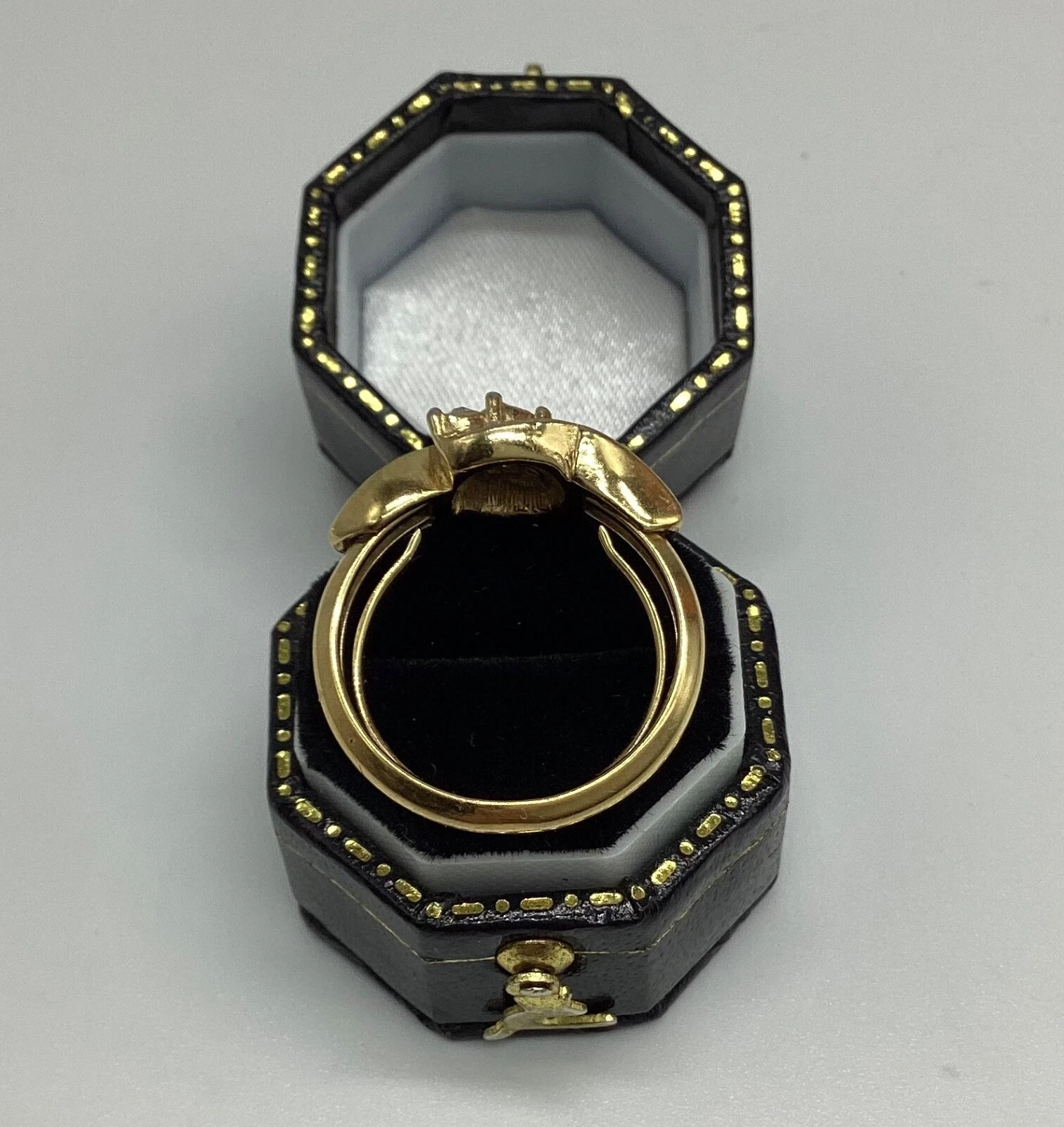 Anello Attwood and Sawyer Set Cristalli Swarovski Multipietra Fidanzamento Vintage