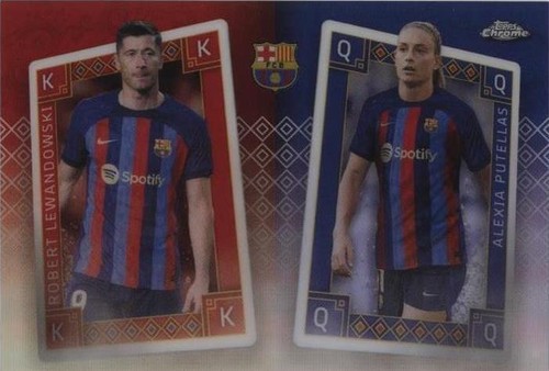 2022-23 Topps Chrome UCL Barcelona GOLAZO Robert Lewandowski Blue