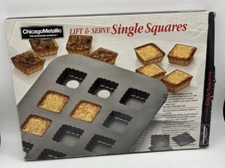 Chicago Metallic Bakeware Lift & Serve Single Squares Pan New in Box