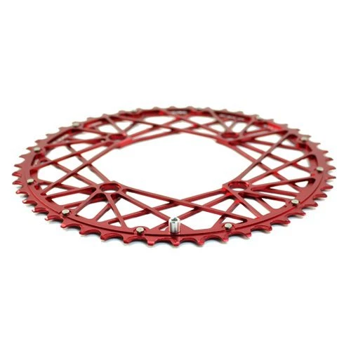 KCNC Cobweb Serie CNC 7075 Alloy Chainring Set 48-36-24T, Red - Image 3 of 4