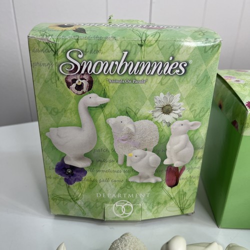 Snowbunnies Dept 56 Animals On Parade Bunny Duck, Bunny Brunch, This Ones A Keep - Picture 3 of 11