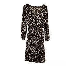 Shein Black And White Polka Dot printed dress Size 1XL With Belt