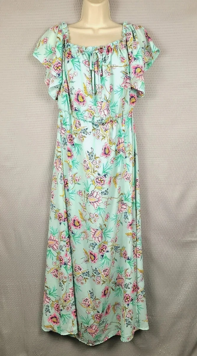 NWT Peach Love California Floral Flowy Lined Maxi Dress | eBay