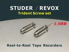 2X  STUDER  REVOX  Trident Screw Set  Screw Diameter 3.5mm