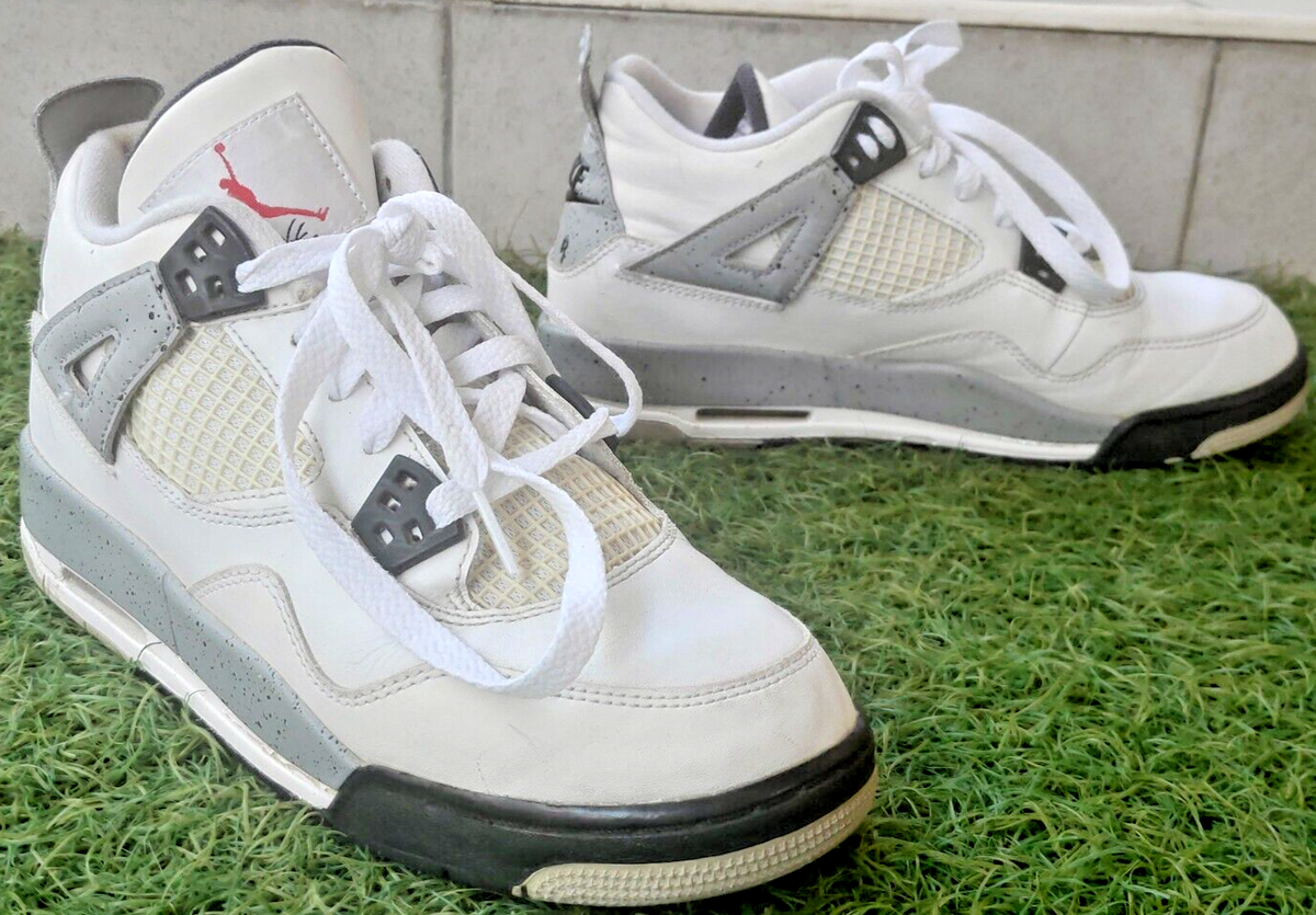 Nike Air Jordan 4 Retro OG BG White Cement 836016-192 Men's Nike Air Jordan 4 Retro OG BG White Cement 836016-192 Men's