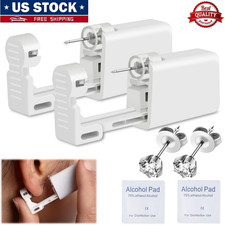 3Pcs Safety Ear Piercing Kit Disposable Self Nose Piercing Gun with Ear Stud USA