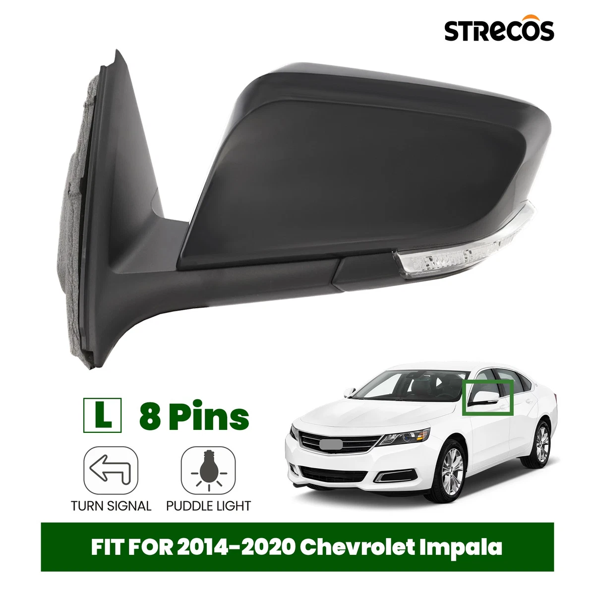 25+ Mirror Assemblies for 2016 Chevrolet Impala for sale | Updated