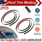 For Dodge Ram 1500 Crew Cab 2009-2019 Black Roof Top Trim Molding Kit - 4 Door