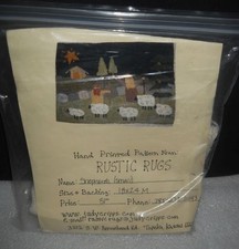 Rustic Rugs Judy Cripps Hand Printed Hooking Pattern Shepherds Small 18 x 24