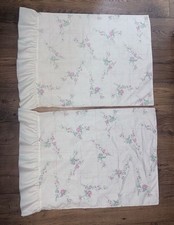Vintage JCPenney Pink Rose Floral Ruffled Pillowcase Shams Set of 2