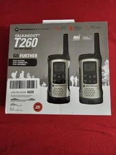 Motorola Talkabout T260 Two-Way Radio / Walkie Talkies Rechargeable 2-PACK NEW