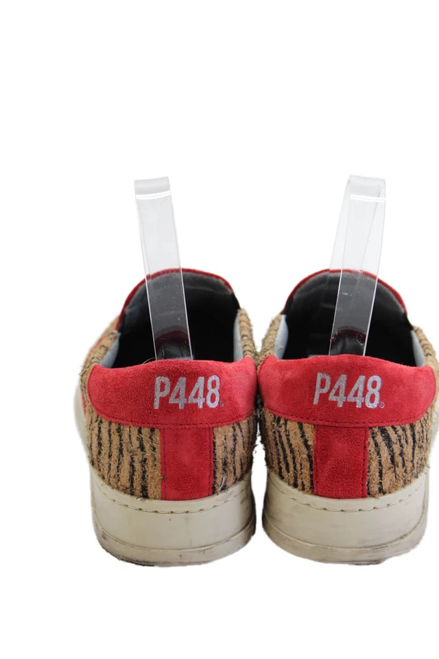 P448 женщин поскользнуться на зебра напечатано кроссовки коричневый черный замшевый размер 37 - Изображение 3 из 4