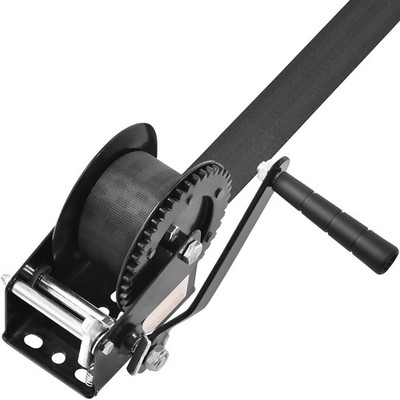 Uimoso Hand Winch Heavy Duty Hand Crank 1200lbs 23ft Strap for Boat/ATV