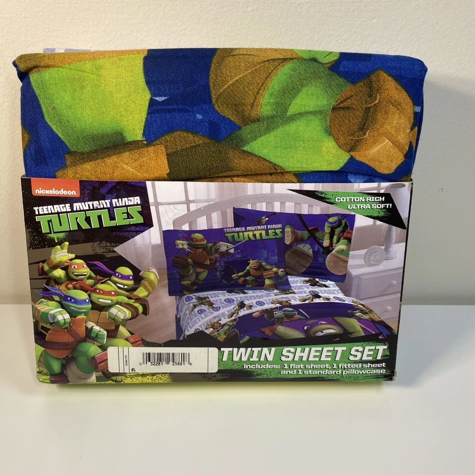 Nickelodeon Teenage Mutant Ninja Turtles TMNT 3 Piece Twin Sheet Set NEW 2014 - Image 3 of 4