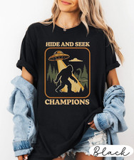 Hide and Seek Champion Shirt - Bigfoot Tshirt for Men - Sasquatch Graphic Tees f