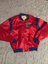 Vintage Satin Budweiser Clydesdales Bomber Jacket USA size Large