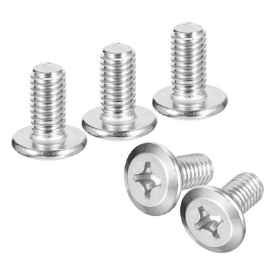 12Pcs M6x12mm Flat Round Head Phillips Head Screw Phillips Drive Machine Screw