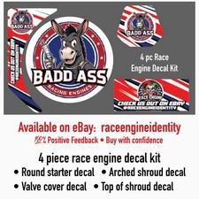 Racing Kart Mini Bike Race Engine Decal Set   Honda Clone GX200 Predator 196 212