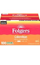 Folgers Medium Roast K-Cup Coffee Pods, 100 Colombian, 100 ct.