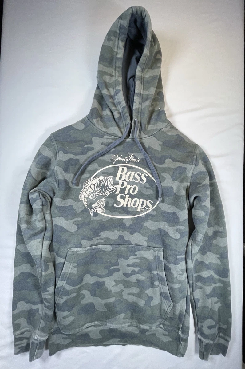 Bass Pro Shops Camouflage Graphic Print Pullover Hoodie XS Long