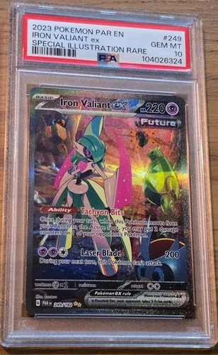 Iron Valiant Ex PSA 10 2023 Pokemon Par En-Paradox Rift #249