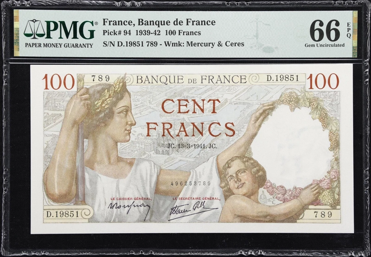PMG French Paper Money for sale | eBay