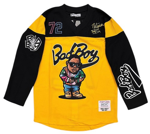 Bad Boy Records Biggie Smalls Men's Headgear Classics Embroidered Hockey Jersey - Picture 7 of 11