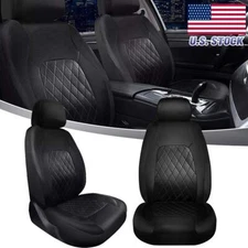 PU Leather Front Driver+Passenger Full Seat Covers For Honda Cushion Covers XUE