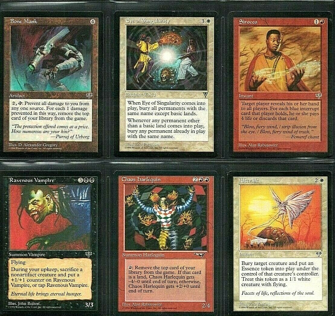 12 MAGIC THE GATHERING CARDS 1996 LOT MOST LP MINTY NICE ORIGINAL