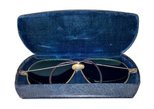 antique Auto-Glas Sunglasses early aviator motor goggles wire frame green lenses