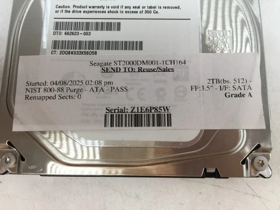 Seagate SATA Barracuda 2TB 3.5" Hard Drive ST2000DM001 GRADE A FREE S/H - Image 4 of 4