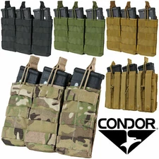 Condor MA27 Triple 5.56/.223 Tactical MOLLE PALS Bungee Open-Top Magazine Pouch