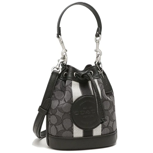 Coach C8322 SVRT6 Outlet Shoulder Bag Mini Dempsey Bucket Bag Black Multi Color