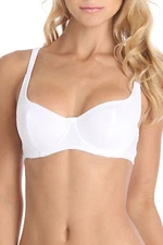 LOVE CLAUDETTE COOL COTTON UNLINED SWEARTHEART DEMI BRA WHITE Lengerie Intimates
