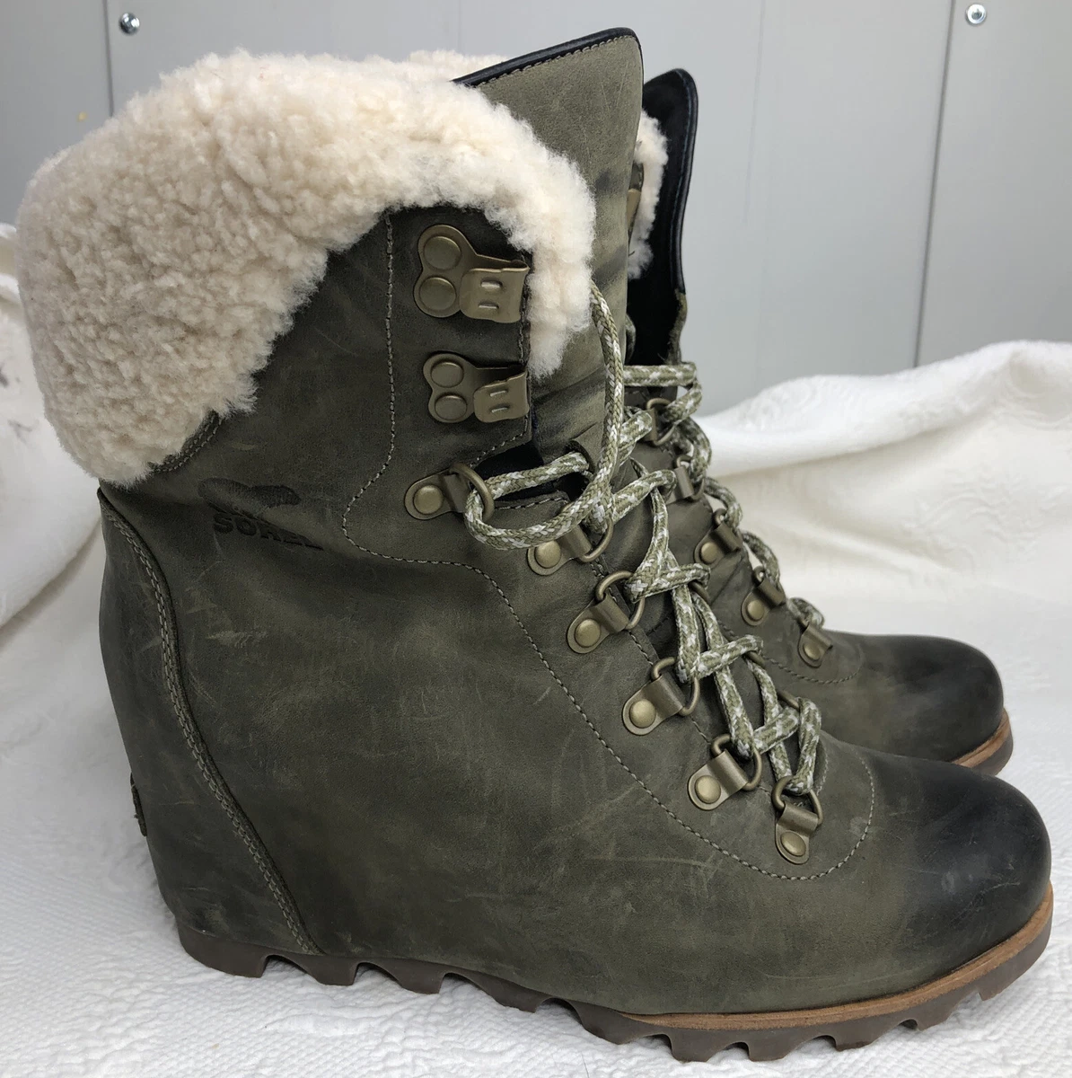 Green wedge hotsell booties