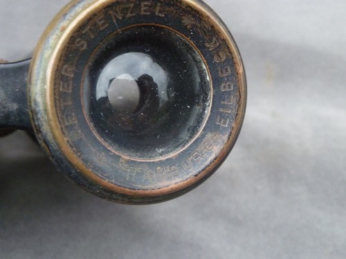 LOVELY QUALITY VICTORIAN BINOCULARS BRASS/LEATHER EMIL BUSCH A-G RATHENOW 1890S - Picture 6 of 10