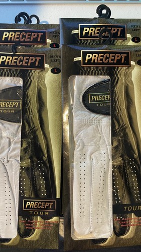 Brandneu Bridgestone/Precept Tour Herren Large weiß/schwarz Cabretta Leder LH - Bild 1 von 3