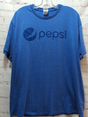 Delta pro weight L Large Pepsi blue heathered t-shirt men women unisex