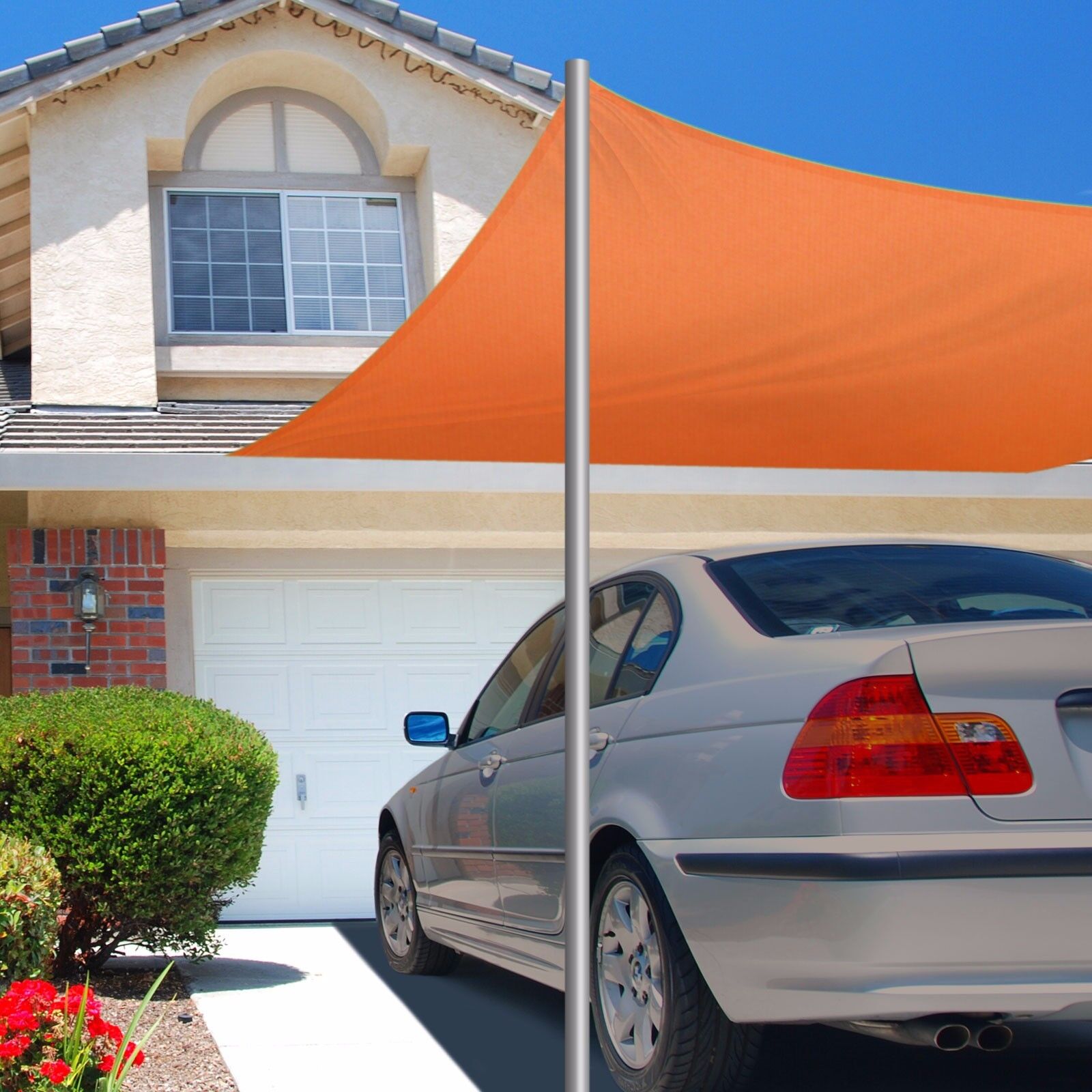 Details zu  Sonnensegel in Orange PES Sonnenschutz Sichtschutz Regenschutz Windschutz Segel Sonderpreis echt