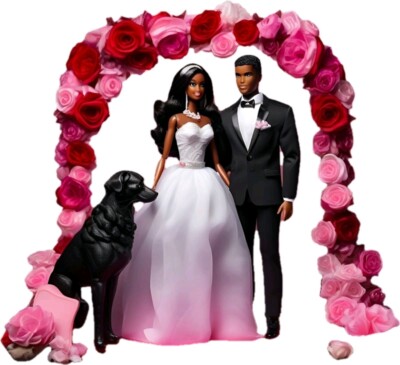 Valentines Day Bride And Groom Wedding Theme Picture Size A3 