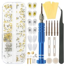 Kit de reparaci n de gafas mejorado con tornillos dorados y plateados 5 en 1