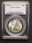 1944 *S* WALKING LIBERTY HALF DOLLAR PCGS MS64 PLUS **NICE** FREE SHIPPING G1739