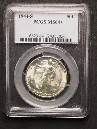 1944 *S* WALKING LIBERTY HALF DOLLAR PCGS MS64 PLUS **NICE** FREE SHIPPING G1739