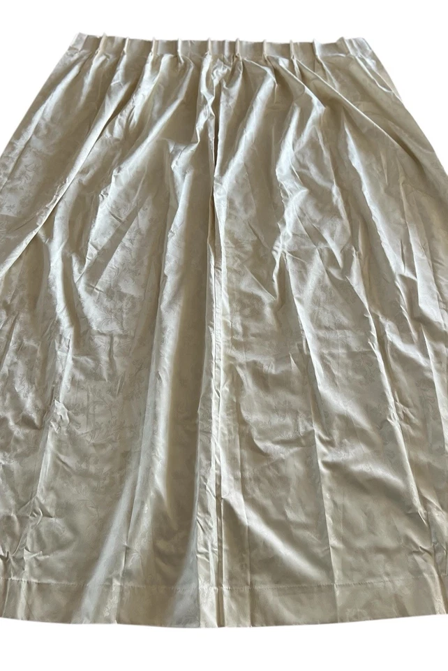 Vintage Burlington INSULATED 1 Panel Pinch Pleat Drape Ivory Jacquard 48x82 - Image 2 of 4