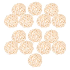 15 Pcs Rattan Balls for Decorating Natural Spheres Decorative Orbs