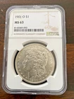 1901 0 morgan silver dollar NGC MS 63
