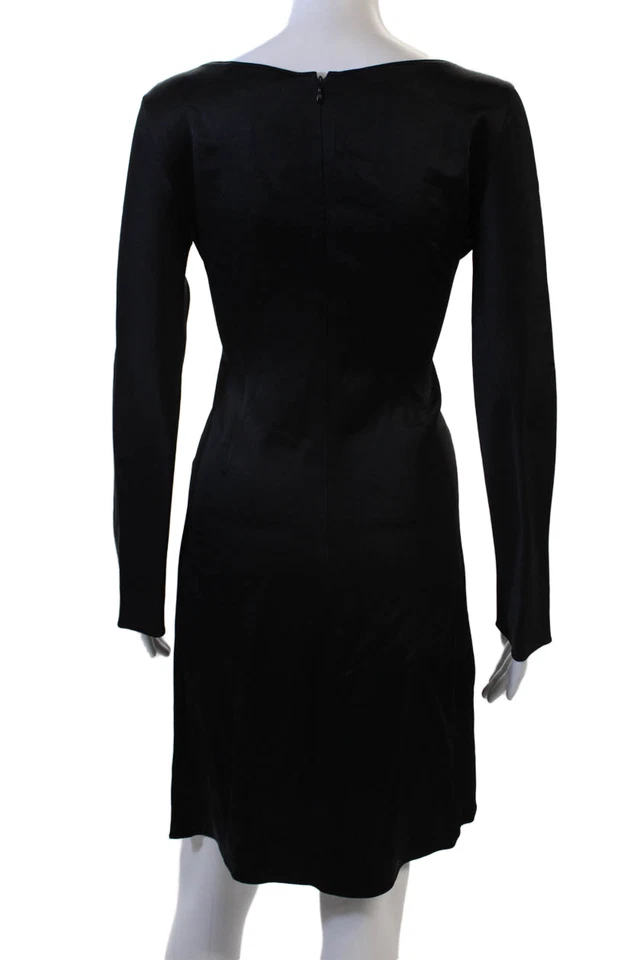 Vestido Vaina Vanessa Bruno Mujer Negro Manga Larga Hasta la Rodilla Talla 36 Foto 3 de 4